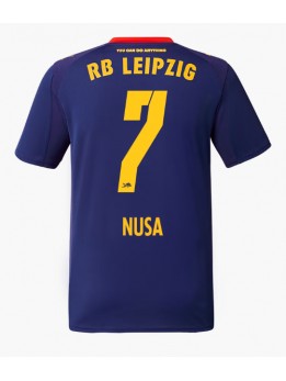 Billige RB Leipzig Antonio Nusa #7 Bortedrakt 2025-26 Kortermet